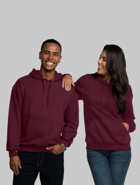 FRUIT OF THE LOOM EVERSOFT FLEECE PULLOVER HOODIE SWEATSHIRT